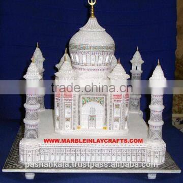 White Italian Marble Taj Mahal Model , Taj mahal Replica