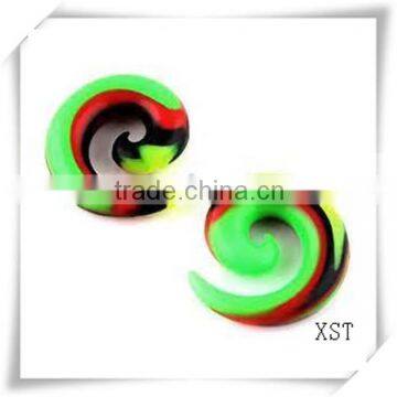 acrylic fake ear spiral taper ear expander spirals body jewelry