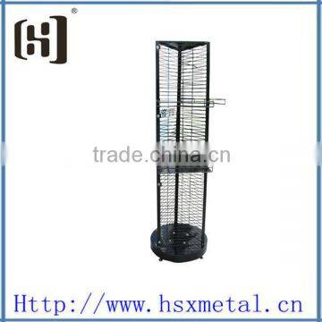 big black rotating metal display stand HSX-S706 display rotating stand