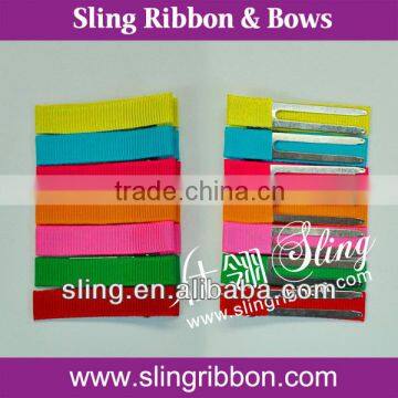 Colorful Ribbon Covered Hair Alligator Clip