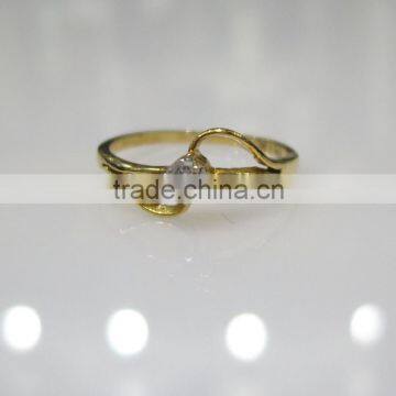 Gold Diamond Ring Solitaire 0.15cts