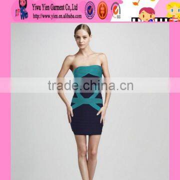 wholesale one piece strapless bandage dress charming USA hot sale brand sexy short tight mini dress