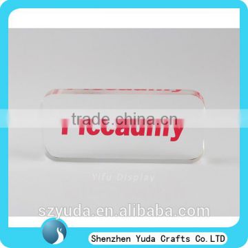 tabletop customized acrylic gift item perspex block crystal like for gift,souvenir or prizes