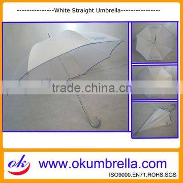 Arc 24''*8Ribs Promotional Cheap White Umbrella OK172