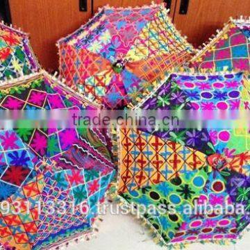 Hot sale indian handmade embroidered Home / Hotel / Function Decor Beautiful Vintage sun Umbrellas Wholesale Lot