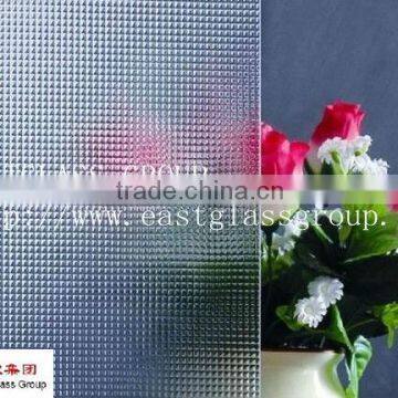 3-8mm clear and tinted patterned glass for decorative