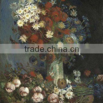 Still life painting with meadow flowers and roses art by Van Gogh