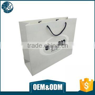 High quality white color paper bag art paper gift packaging paper bag with logo print