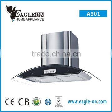 tempered glass range hood