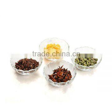 Glass Salad Bowl With Emboss photo-4