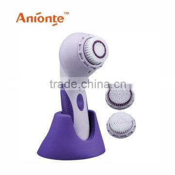 Wireless inductive vibrate electric sonic facial cleaner with 3-speed