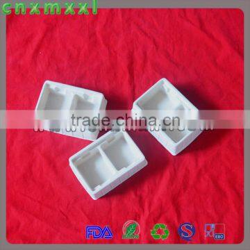 white velvet flocked box