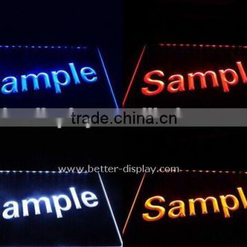 custom clear acrylic led name plate sample