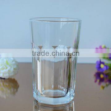 Octagon shaped drinking glass cup water tumbler 300ml for sale