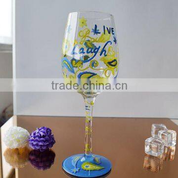 Stemware complete handpainted Christmas wine glass cup from Bengbu Cattelan Glassware Factory