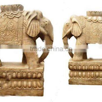 carved elephants statue