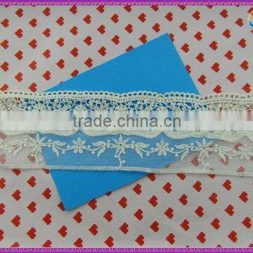 New fashion flower emroidery fabric trim lace for dress decorative