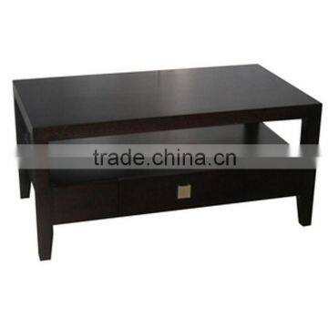 Factory price living room furniture square top wooden coffee table