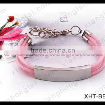 Pink Color Silicone Bracelet, Top Qulity