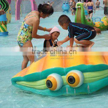 Cartoon features Fiberglass water spray of water play equipment