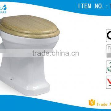 T6009 China white round toilet bowl with wash down toilet