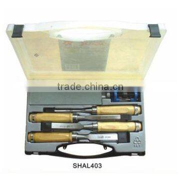 4 pcs Wood Chisel (one hone & knife shelf)