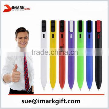 personalized logo printed ball pen cheap flat ball pen