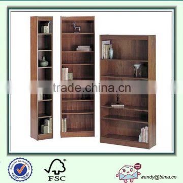 Seven Shelf 24"W x 84"H Baby Bookcase in Walnut