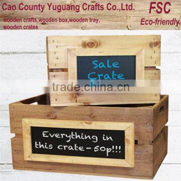 Wood vintage wine crates