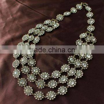 High quality elegant Fashion bridal necklace,crystal women necklace jewelry in stocks