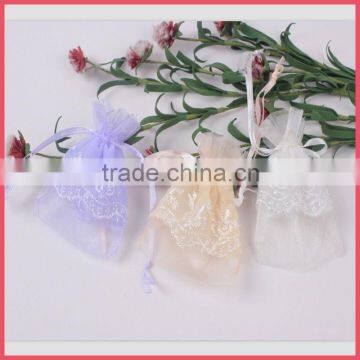 Hot sell organza lace fabric bag wholesale