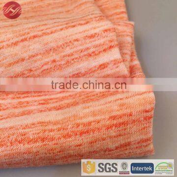 Cotton Polyester CVC knit Fabric Space Dyed Single Jersey Fabric