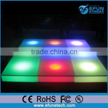 eco friendly PE rechargeable interactive led flooring,light up dance floor