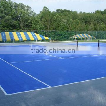 Suspended PP interlocking outdoor tennis court rubber mat