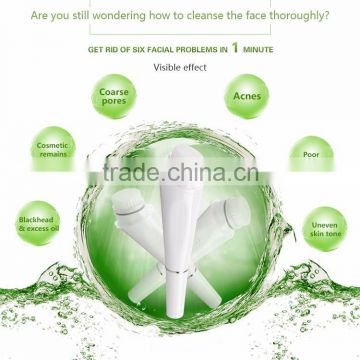 Skin cleansing system three in one circle electric face clean brush facial cleansing brush