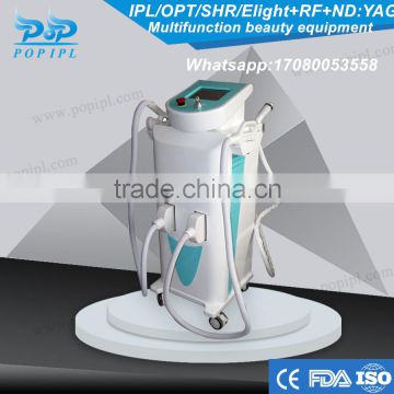 Chest Hair Removal E Light/IPL/OPT/ SHR/ SSR + Bikini Hair Removal RF + Nd Yag Laser 3in 1 Ipl Machina