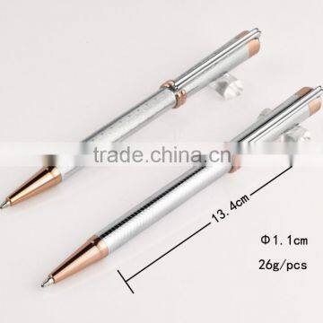 Luxury sliver ball point pen for anniversary gift