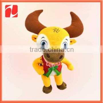 2016 the most popular Cartoon Animal Pet Cow Plush Toy For Baby