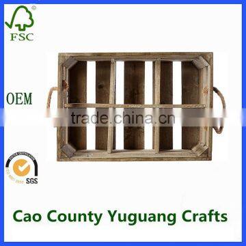 Rustic Farmhouse Wooden 6 Bottle Beer Bottle Crates photo-2