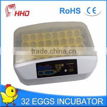 CE approved HHD Brand best price chicken egg incubator or 32 eggs chicken