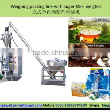 Packing machine with auger filler weigher