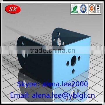 2015 ISO/SGS Customized colorful anodized blue/black/white aluminum bracket 6061/7075