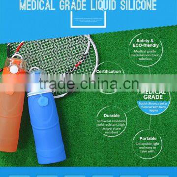 750ml Soft Sport Collapsible Silicone Water Bottles photo-6