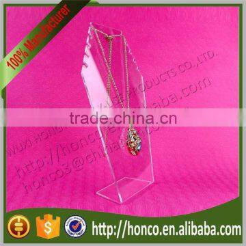 Best Selling Clear Colour Acrylic Necklace Stand Jewelry Rack Display,wave Edge photo-2