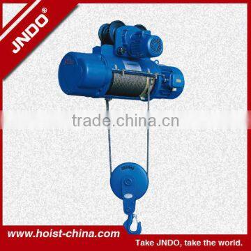 2T electric wire rope hoist & electric chain hoist wire rope pulling hoist