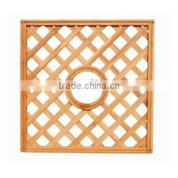 Square With Circle Heart Lattice Fence