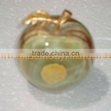 Most Amazing WHOLESALE 2017 NATURAL STONE ONYX APPLE WITH BRASS LEAF HANDICRAFTS