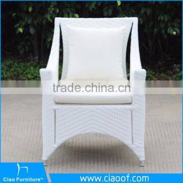 Luxury Outdoor White Rattan 4 Seaters Dining Table photo-5