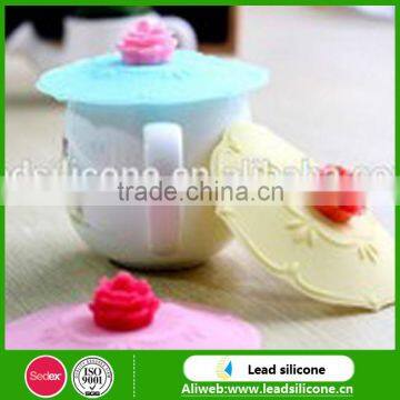 Colorful Rose Shape Silicone Cup Lid/Mug Lid With Silicone photo-2