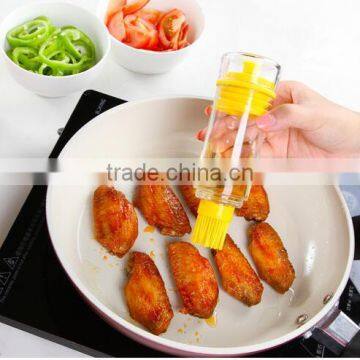 CY129 Pour Brush Store With Non-Clogging Silicone Dual Oil Brush ,Space Saver Cruet, Olive Oil Vinegar Salad Dressing Dispenser photo-4